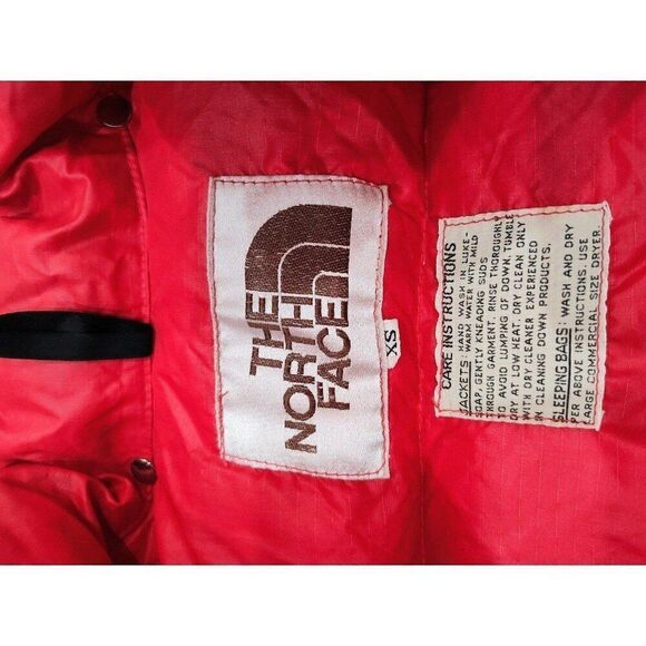 Vintage 70s North Face Jacket Mens Sz XS Brown Label Talon Puffer Goose Down - Picture 6 of 9
